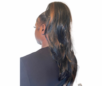 Load image into Gallery viewer, Fashion_Source_drawstring_ponytail_in_color_1B/30 Model
