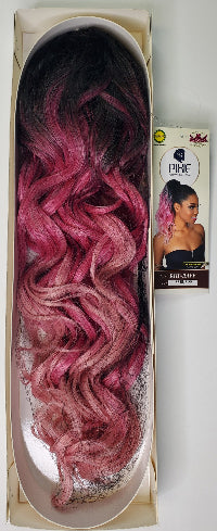 Load image into Gallery viewer, Fashion Source Ponytails Rave 16 inches on a drawstring curly hair piece extensions.
