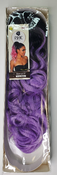 Load image into Gallery viewer, Drawstring Synthetic ponytail 1B Purple Ombre

