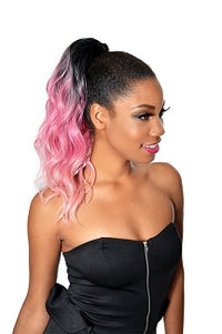 Load image into Gallery viewer, Drawstring synthetic ponytail Rave ponytail 16 inches.
