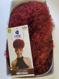 Load image into Gallery viewer, Fashion Source Pixie Collection Shaey Cherry Pop Red Curly Ponytail

